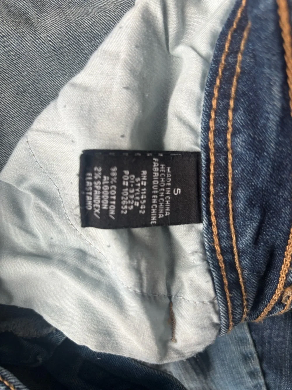 Dollhouse Distressed Flare Jeans Size 5 Y2K Low Rise Raw Hem Denim - Picture 4 of 6